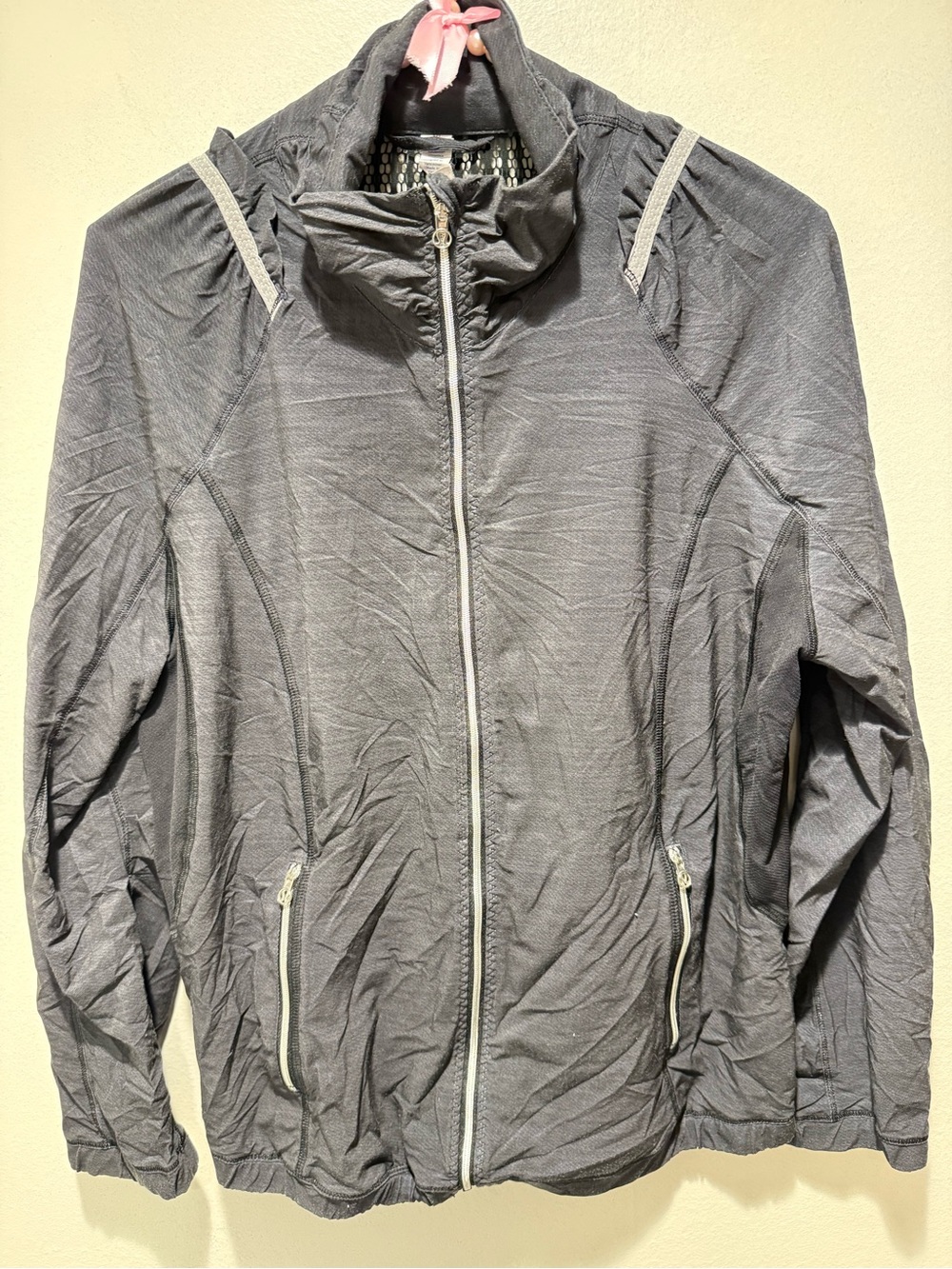 Lululemon lightweight black full zip jacket size 10